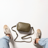 Plunder in Khaki with Branded Webbed Strap by Status Anxiety