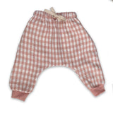 Gingham Harem Pants in Blush by Phil & Rosie