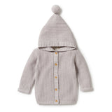Knit Hooded Jacket by Wilson & Frenchy in Nimbus Cloud